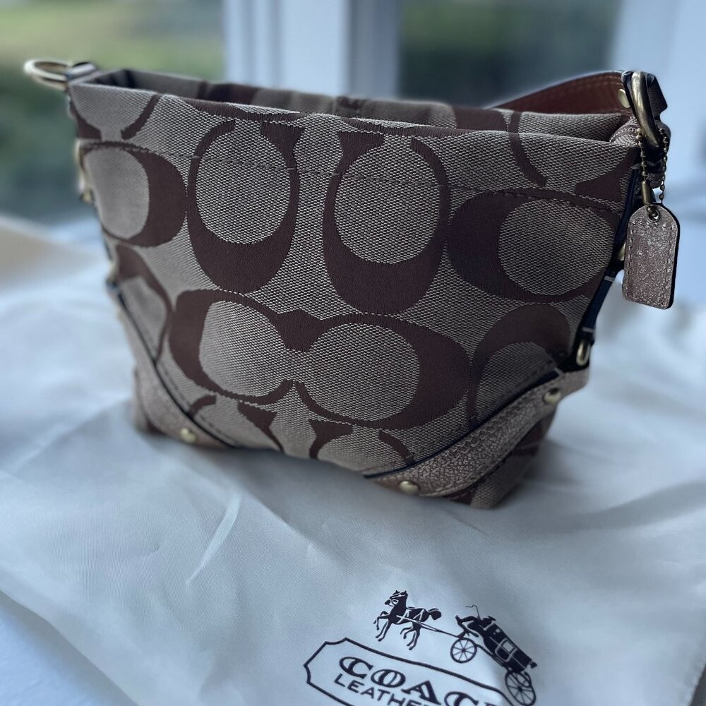 Carly Mini Baguette Khaki Jacquard